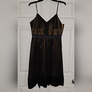 Elegant Black and Gold Women's Dress